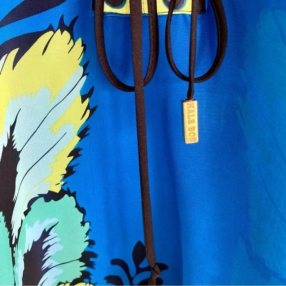 Hale Bob Blue Lightweight Poncho Top & Coverup Size Medium - Picture 3 of 6